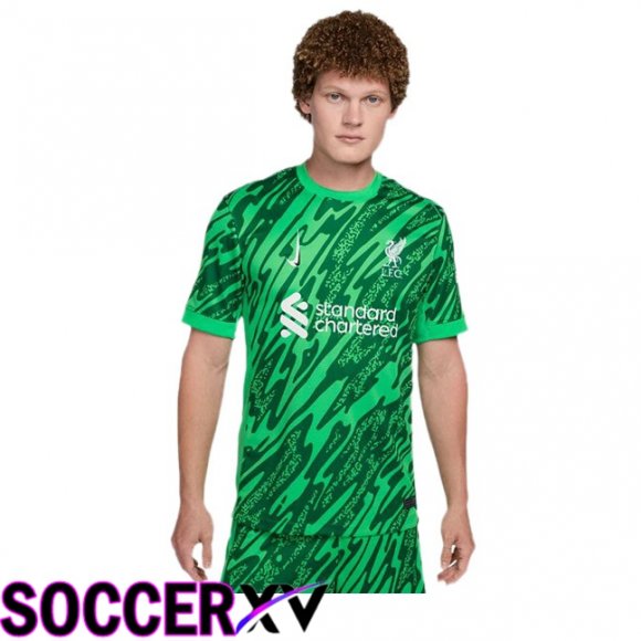 FC Liverpool Goalkeeper Soccer Jersey Green 2024/2025