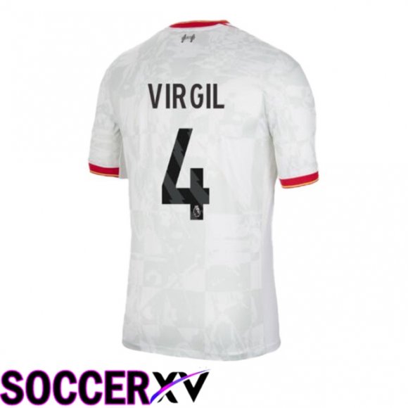 FC Liverpool (VIRGIL 4) Third Soccer Jersey White 2024/2025