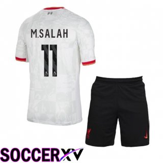 FC Liverpool (M.SALAH 11) Kids Third Soccer Jersey White 2024/2025