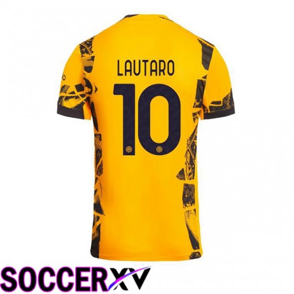 Inter Milan (LAUTARO 10) Third Soccer Jersey Yellow 2024/2025