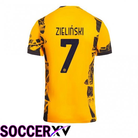 Inter Milan (ZIELIŃSKI 7) Third Soccer Jersey Yellow 2024/2025