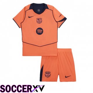 Maillot de Foot FC Barcelone Enfant Third Rouge 2025/2026