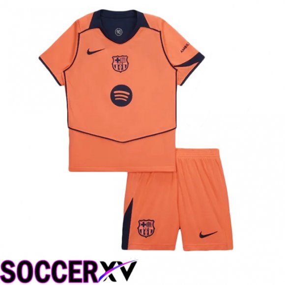 Maillot de Foot FC Barcelone Enfant Third Rouge 2025/2026