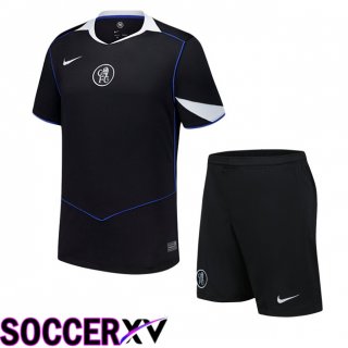 Maillot de Foot FC Chelsea Enfant Third Noir 2025/2026