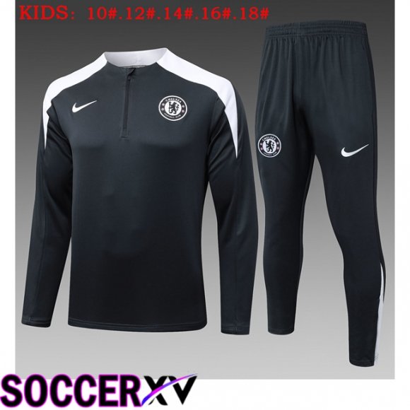 Ensemble Survetement de Foot FC Chelsea Enfant Gris 2025/2026