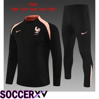 Ensemble Survetement de Foot France Enfant Noir 2025/2026
