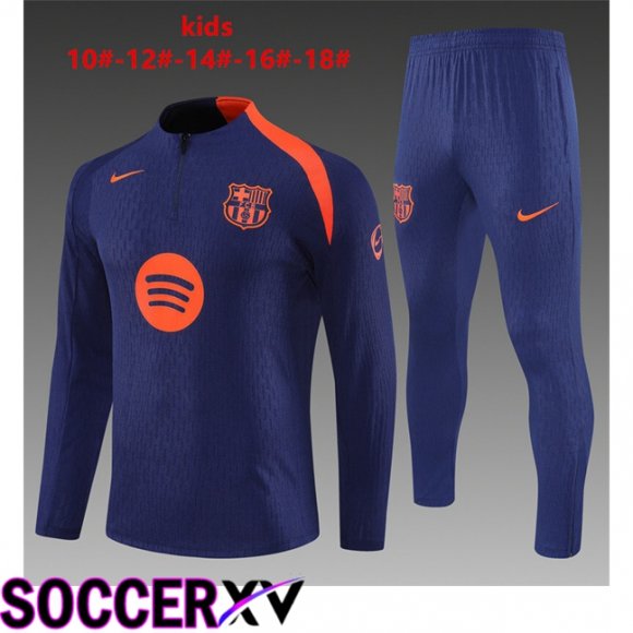 Ensemble Survetement de Foot FC Barcelone Enfant Bleu Royal 2025/2026