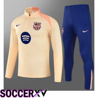 Ensemble Survetement de Foot FC Barcelone Enfant Jaune 2025/2026