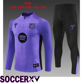 Ensemble Survetement de Foot FC Barcelone Enfant Pourpre 2025/2026