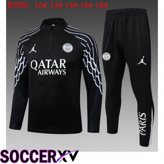 Ensemble Survetement de Foot Jordan Paris PSG Enfant Noir 2025/2026