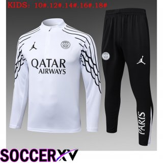 Ensemble Survetement de Foot Jordan Paris PSG Enfant Blanc 2025/2026