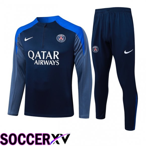 Ensemble Survetement de Foot Paris PSG Bleu Royal 2025/2026