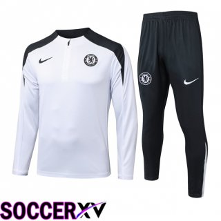 Ensemble Survetement de Foot FC Chelsea Blanc 2025/2026