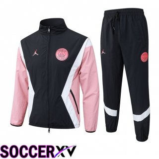 Ensemble Veste Survetement de Foot Jordan Paris PSG Noir Rose 2025/2026