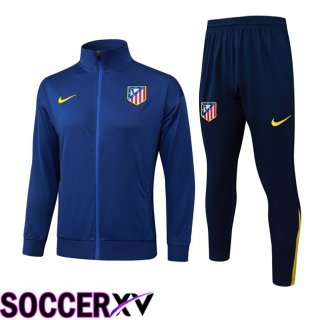 Ensemble Veste Survetement de Foot Atletico Madrid Bleu Royal 2025/2026
