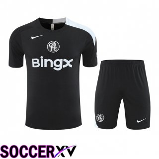 Ensemble Training T-Shirts FC Chelsea + Shorts Noir 2025/2026