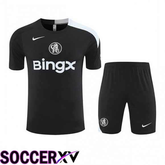 Ensemble Training T-Shirts FC Chelsea + Shorts Noir 2025/2026