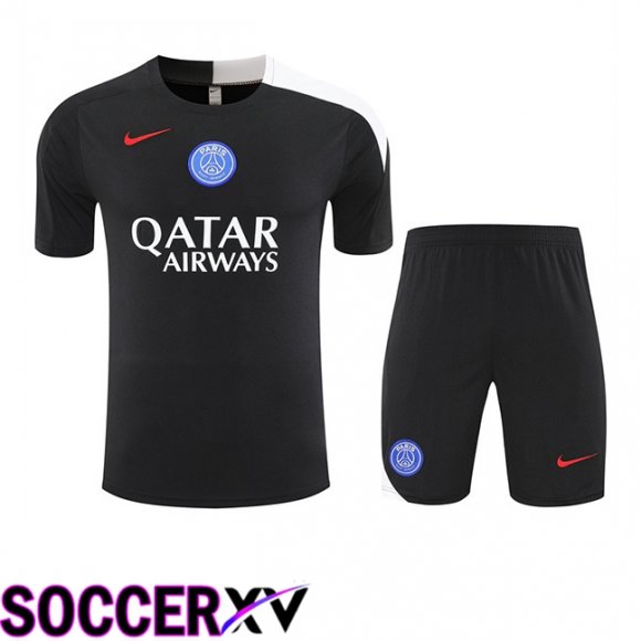 Ensemble Training T-Shirts Paris PSG + Shorts Noir 2025/2026