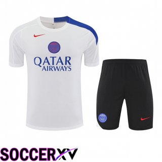 Ensemble Training T-Shirts Paris PSG + Shorts Blanc 2025/2026