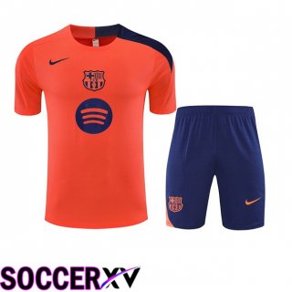 Ensemble Training T-Shirts FC Barcelone + Shorts Orange 2025/2026
