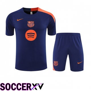 Ensemble Training T-Shirts FC Barcelone + Shorts Bleu Royal 2025/2026