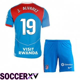 Maillot de Foot Atletico Madrid (J. ALVAREZ 19) Enfant Third Bleu 2025/2026