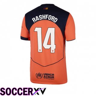 Maillot de Foot FC Barcelone (RASHFORD 14) Third Rouge 2025/2026