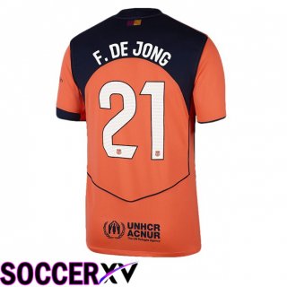 Maillot de Foot FC Barcelone (F. DE JONG 21) Third Rouge 2025/2026