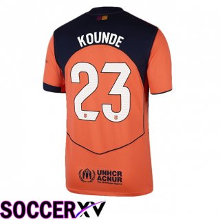 Maillot de Foot FC Barcelone (KOUNDE 23) Third Rouge 2025/2026