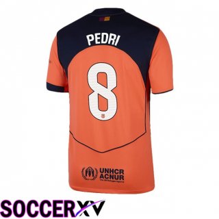 Maillot de Foot FC Barcelone (PEDRI 8) Third Rouge 2025/2026