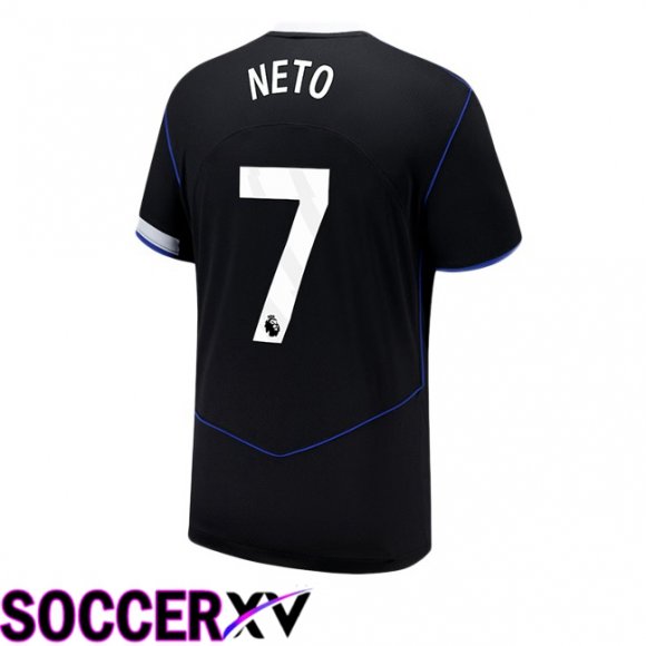 Maillot de Foot FC Chelsea (Neto 7) Third Noir 2025/2026