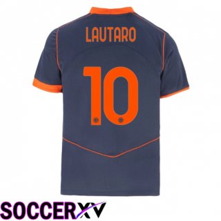 Maillot de Foot Inter Milan (LAUTARO 10) Third Gris 2025/2026