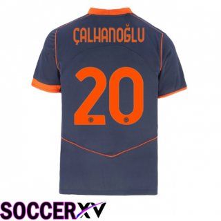 Maillot de Foot Inter Milan (ÇALHANOĞLU 20) Third Gris 2025/2026