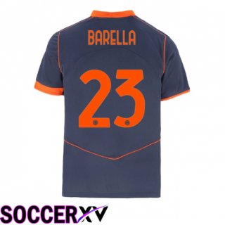 Maillot de Foot Inter Milan (BARELLA 23) Third Gris 2025/2026