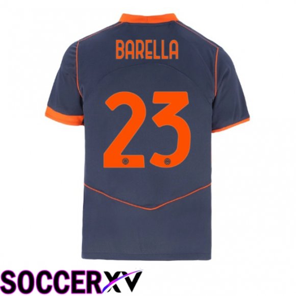 Maillot de Foot Inter Milan (BARELLA 23) Third Gris 2025/2026