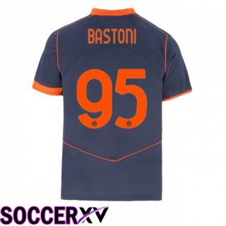 Maillot de Foot Inter Milan (BASTONI 95) Third Gris 2025/2026