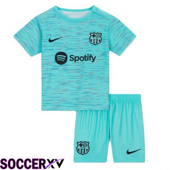 FC Barcelona Kids Soccer Jersey Third Green 2023/2024