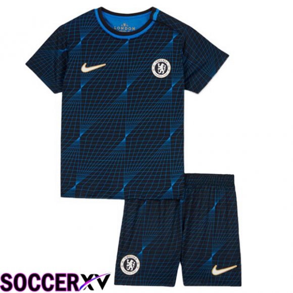 FC Chelsea Kids Soccer Jersey Away Blue 2023/2024