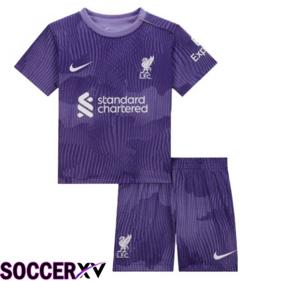 FC Liverpool Kids Soccer Jersey Third Purple 2023/2024