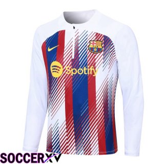 FC Barcelona Training Sweatshirt White Red 2023/2024