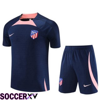 Atletico Madrid Training T Shirt + Shorts Royal Blue 2023/2024