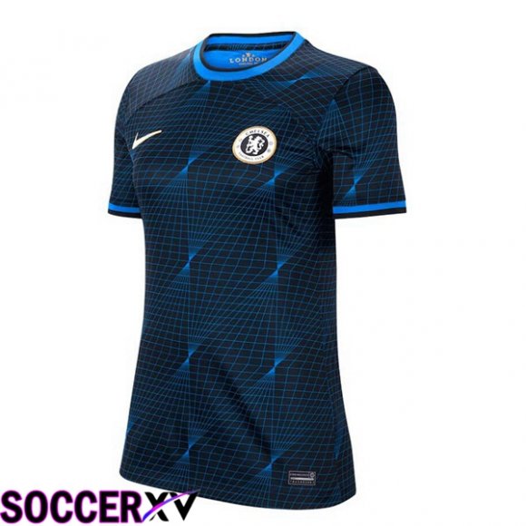 FC Chelsea Womens Soccer Jersey Away Blue 2023/2024