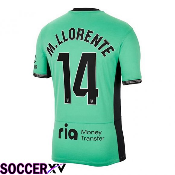 Atletico Madrid (M. Llorente 14) Soccer Jersey Third Green 2023/2024