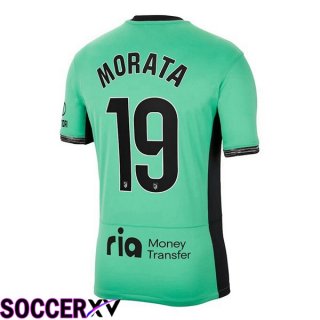 Atletico Madrid (Morata 19) Soccer Jersey Third Green 2023/2024