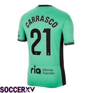 Atletico Madrid (Carrasco 21) Soccer Jersey Third Green 2023/2024