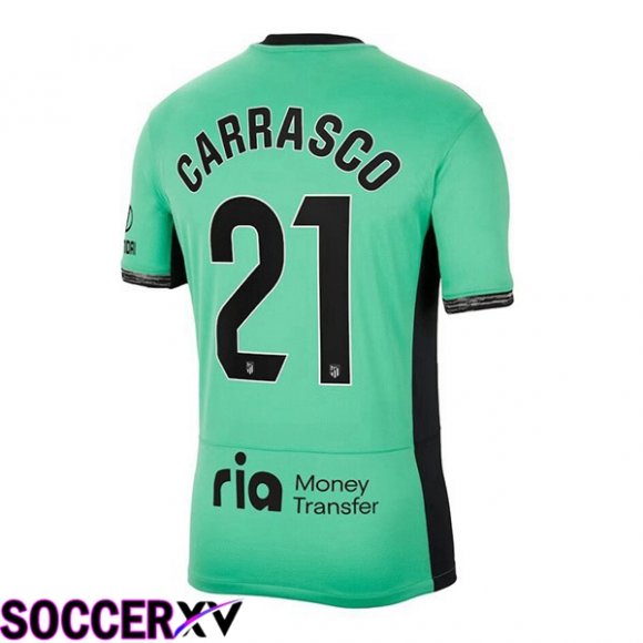 Atletico Madrid (Carrasco 21) Soccer Jersey Third Green 2023/2024