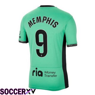 Atletico Madrid (Memphis 9) Soccer Jersey Third Green 2023/2024