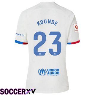 FC Barcelona (KOUNDE 23) Soccer Jersey Away White 2023/2024