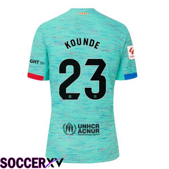 FC Barcelona (KOUNDE 23) Soccer Jersey Third Green 2023/2024