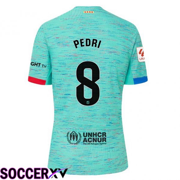 FC Barcelona (PEDRI 8) Soccer Jersey Third Green 2023/2024